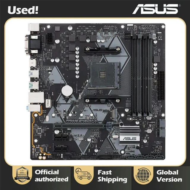 Alt view image 4 of 4 - ASUS PRIME B450M-A mATX Desktop Motherboard, AMD B450 Chipset AM4 Socket DDR4 Mainboard, Support Ryzen 1/2/3 Gen, M.2 PCIe 3.0 SATA III, 100% Fully Tested for Gaming PC Repair