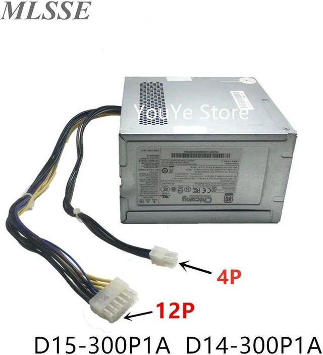 Main image of Dell 300W 12Pin Switching Power Supply PN D15-300P1A D14-300P1A PE-3221-1 D15-220P1A PS-4301-01, For OptiPlex 430 630 730 B10 E500 7500 Desktop, 100% Fully Tested for Business Desktop Repair