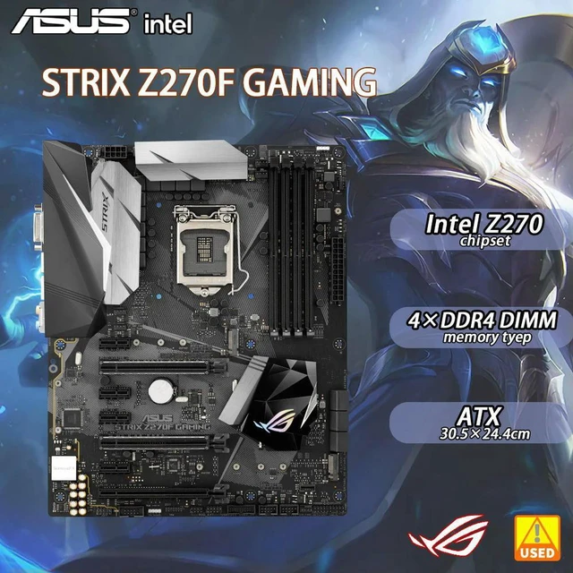 Alt view image 3 of 4 - ASUS ROG STRIX Z270F GAMING ATX Motherboard, Intel Z270 Chipset LGA1151 Socket DDR4 Mainboard for 6th and 7th Gen Intel Core i7-7700K, i7-7700, i5-6500, Pentium Gold and Celeron Processors, Dual M.2 P