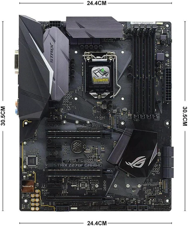 Main image of ASUS ROG STRIX Z270F GAMING ATX Motherboard, Intel Z270 Chipset LGA1151 Socket DDR4 Mainboard for 6th and 7th Gen Intel Core i7-7700K, i7-7700, i5-6500, Pentium Gold and Celeron Processors, Dual M.2 P
