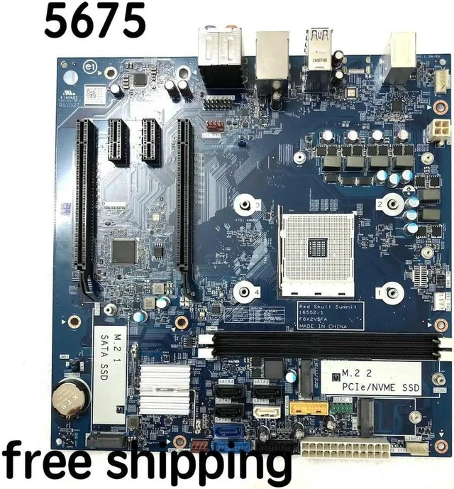 Alt view image 3 of 3 - Dell Inspiron 5675 Gaming Desktop Motherboard, AMD X370 Chipset AM4 Socket Mainboard, Part Number 16552-1 F6X2V, Compatible with Ryzen 1000 Series and Bristol Ridge APU, 2×DDR4 DIMM Dual Channel Max 3