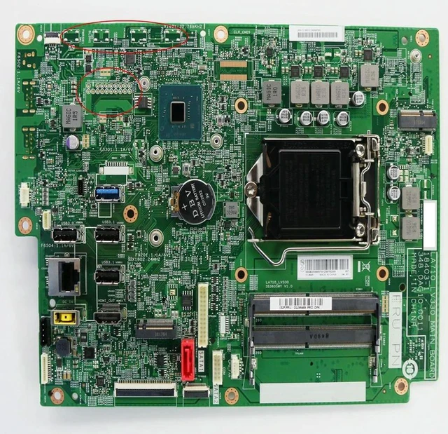 Alt view image 2 of 2 - Lenovo V330-20ICB AIO All-In-One Motherboard, Intel B360 Chipset LGA1151 Socket DDR4 Mainboard for 8th & 9th Gen Intel Core i3/i5/i7, Pentium Gold and Celeron Processors, Part Number IB360SWY, 01LM449