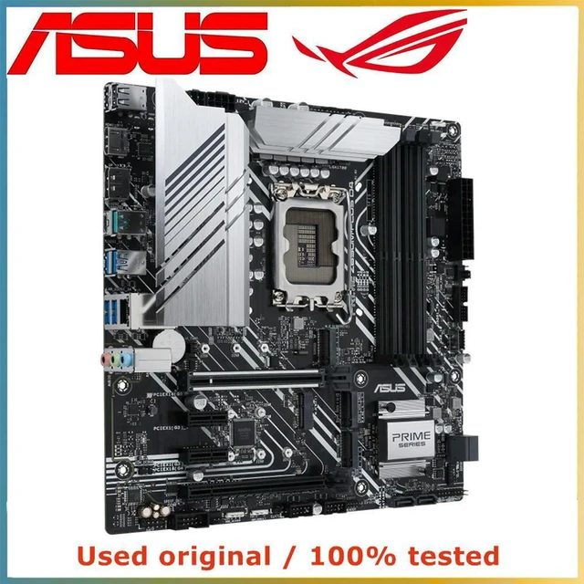 Alt view image 3 of 4 - ASUS PRIME Z690M-PLUS D4 mATX Motherboard, Intel Z690 Chipset LGA1700 Socket DDR4 Mainboard, Supports 12th/13th/14th Gen Intel Core Processors, 4×DDR4 DIMM Dual Channel Max 128GB, PCIe 5.0 x16 Slot, 3