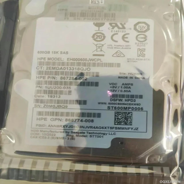 Alt view image 3 of 4 - 600GB 2.5" SAS 15000RPM 64MB Cache G10 Internal Server Hard Drive 870757-B21 ST600MP006 Replacement 100% Tested