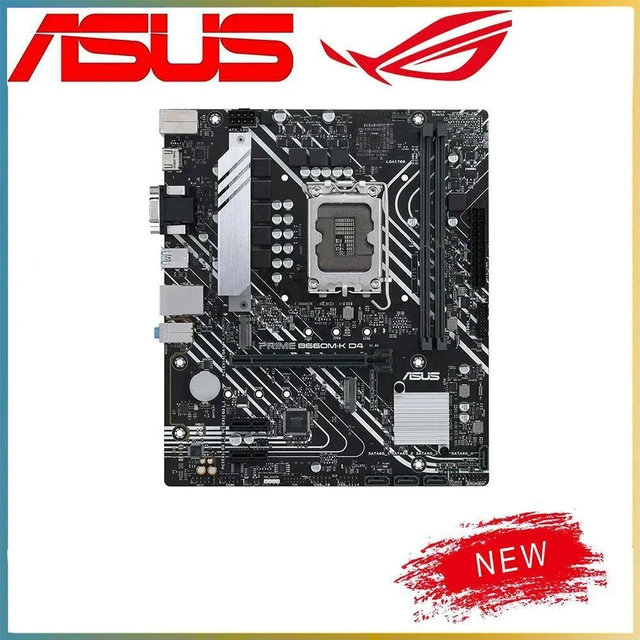 Main image of ASUS PRIME B660M-K D4 Motherboard LGA1700 DDR4 B660 Chipset Desktop Mainboard Replacement 100% Tested