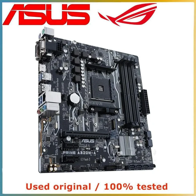 Alt view image 3 of 4 - ASUS PRIME A320M-A Motherboard AM4 Socket DDR4 64GB SATA III USB PCIe 3.0 x16 Desktop Mainboard Replacement 100% Tested
