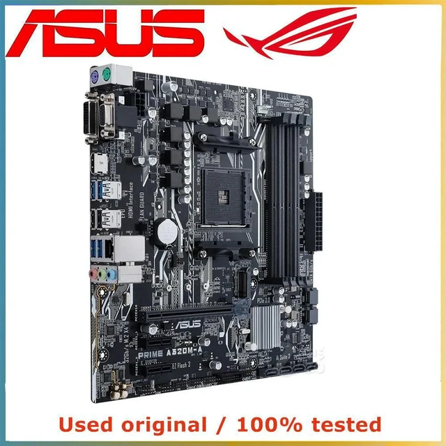 Alt view image 4 of 4 - ASUS PRIME A320M-A Motherboard AM4 Socket DDR4 64GB SATA III USB PCIe 3.0 x16 Desktop Mainboard Replacement 100% Tested