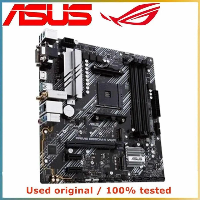 Main image of ASUS PRIME B550M-A Wi-Fi Motherboard AM4 DDR4 128GB M.2 NVMe USB PCIe 4.0 x16 Desktop Mainboard Replacement 100% Tested