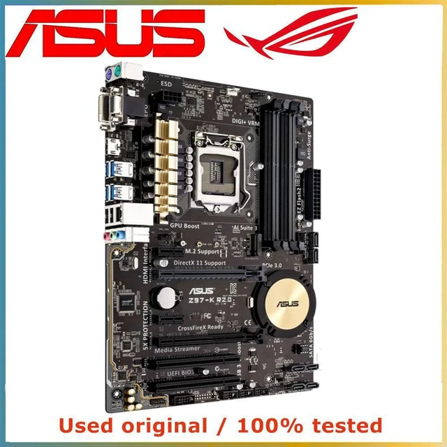 Alt view image 2 of 4 - ASUS Z97-K R2.0 Motherboard LGA1150 DDR3 32GB SATA III PCIe 3.0 x16 Z97 Desktop Mainboard Replacement 100% Tested
