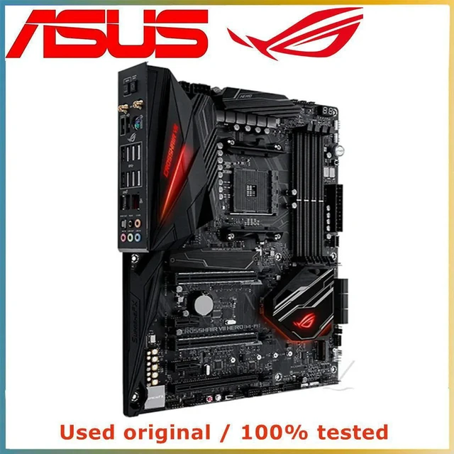 Alt view image 3 of 4 - ASUS ROG CROSSHAIR VII HERO Wi-Fi Motherboard AM4 DDR4 64GB SATA USB PCIe 3.0 x16 Desktop Mainboard Replacement 100% Tested