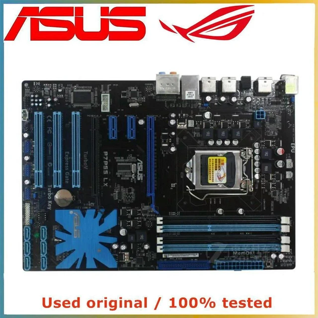 Alt view image 4 of 4 - ASUS P7P55 LX Motherboard LGA1156 DDR3 16GB SATA II PCIe 2.0 x16 P55 Desktop Mainboard Replacement 100% Tested