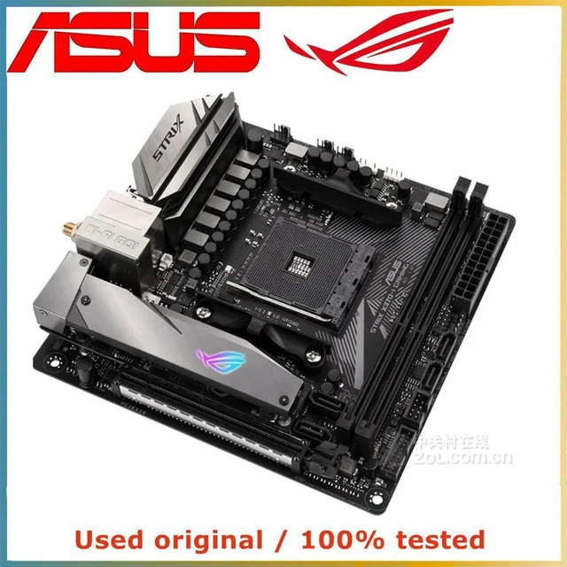 Alt view image 4 of 4 - ASUS ROG STRIX X370-I GAMING Motherboard AM4 DDR4 32GB SATA III USB PCIe 3.0 x16 Desktop Mainboard Replacement 100% Tested