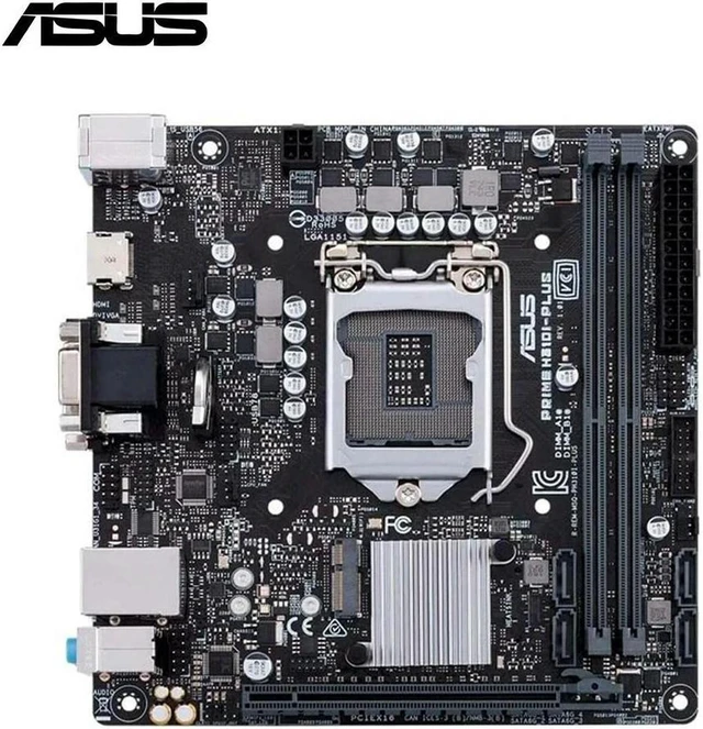 Alt view image 4 of 4 - ASUS PRIME H310I-PLUS Motherboard LGA1151 Intel 8th 9th Gen Supports i3 9100 9300 9350K 2 Slots 32GB DDR4 Replacement 100% Tested