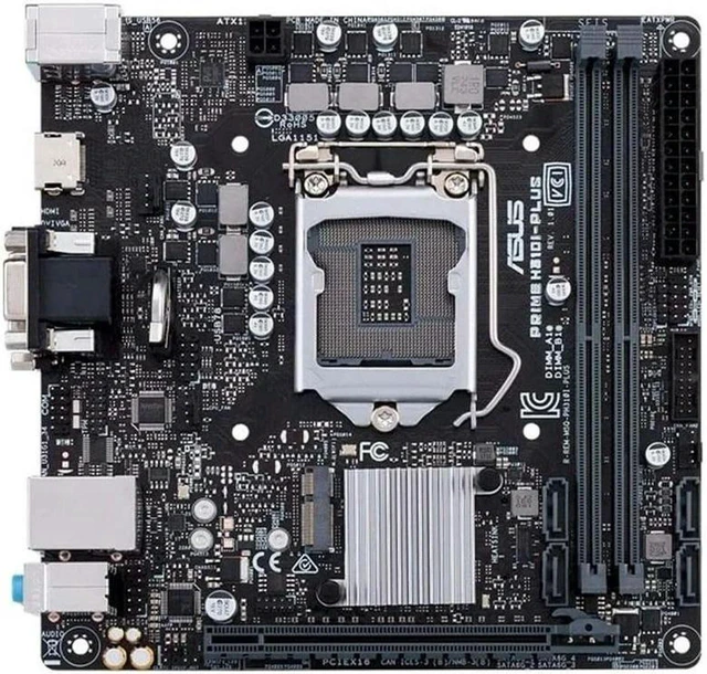 Alt view image 2 of 4 - ASUS PRIME H310I-PLUS Motherboard LGA1151 Intel 8th 9th Gen Supports i3 9100 9300 9350K 2 Slots 32GB DDR4 Replacement 100% Tested