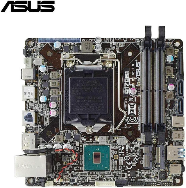 Main image of Q170S1 Motherboard LGA1151 Supports i5 6500 i7 6700 2 Slots 32GB DDR4 M.2 M Key 2280 SSD Dual HDMI Out Replacement 100% Tested