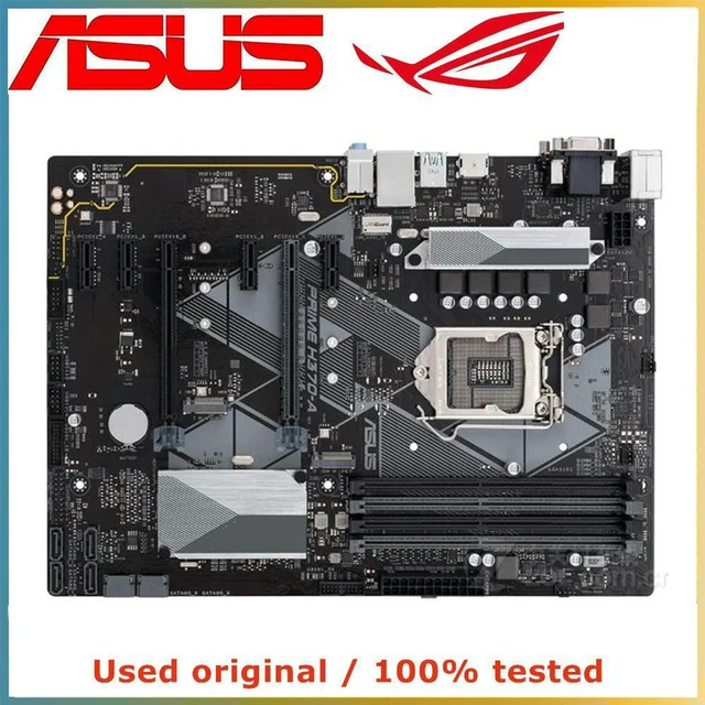 Alt view image 4 of 4 - ASUS PRIME H370-A Motherboard LGA1151 DDR4 64GB SATA USB PCIe 3.0 x16 H370 Desktop Mainboard Replacement 100% Tested