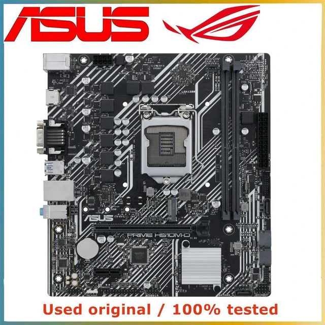 Main image of ASUS PRIME H510M-D Motherboard LGA1200 DDR4 64GB M.2 NVMe PCIe 3.0 x16 H510 Desktop Mainboard Replacement 100% Tested