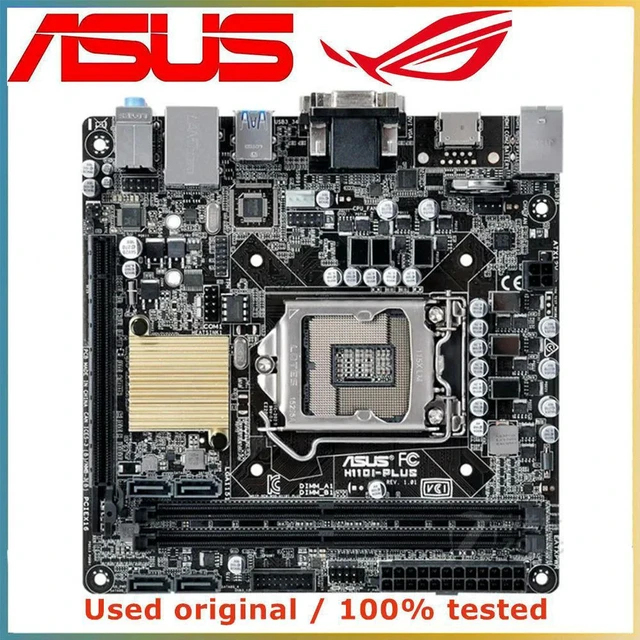 Alt view image 3 of 4 - MINI ITX H110I-PLUS Replacement Motherboard, Intel H110 Chipset LGA1151, Dual DDR4 Slots Max 32GB, PCIe 3.0 x16, SATA III 6Gbps, Small Form Factor Desktop Mainboard, Fully Tested