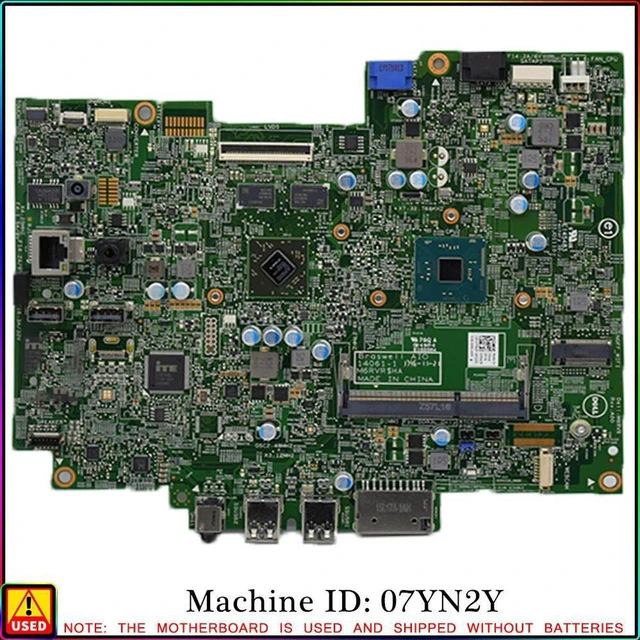 Main image of Replacement AIO Motherboard for Inspiron 20 3052 All In One, DDR3L Mainboard PN 7YN2Y 07YN2Y M6RVR, Integrated Intel Celeron Pentium Quad Core, W15B002 System Board Repair Part