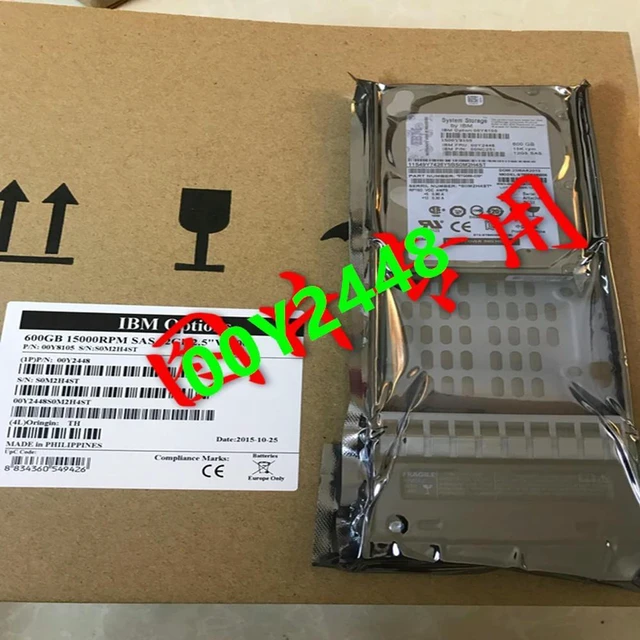 Alt view image 2 of 2 - 600GB 2.5" SAS 12Gb/s 15000RPM Internal Server Hard Drive Compatible with V7000, PN 00Y2448 00NC521 00Y8105 HDD Replacement