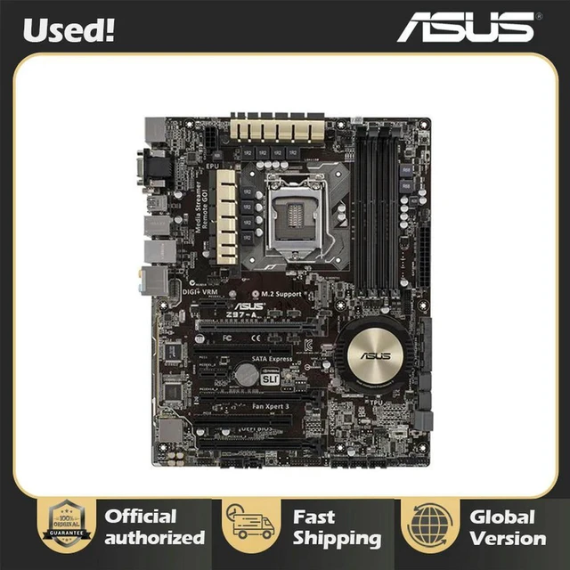 Alt view image 4 of 4 - Z97-A ATX Desktop Motherboard Intel Z97 Chipset LGA1150 Socket, Support 4th/5th Gen Core i7 i5 i3, DDR3 RAM, SATA3, USB3.0 Mainboard Replacement