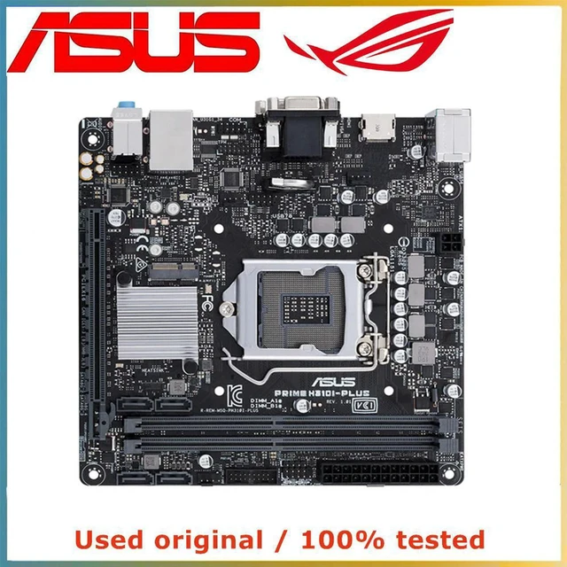 Alt view image 2 of 4 - ASUS PRIME H310I-PLUS Mini ITX Motherboard, Intel H310 Chipset LGA1151 DDR4 Max 32GB Mainboard, PCI-E 3.0 x16, 100% Tested Fully Work