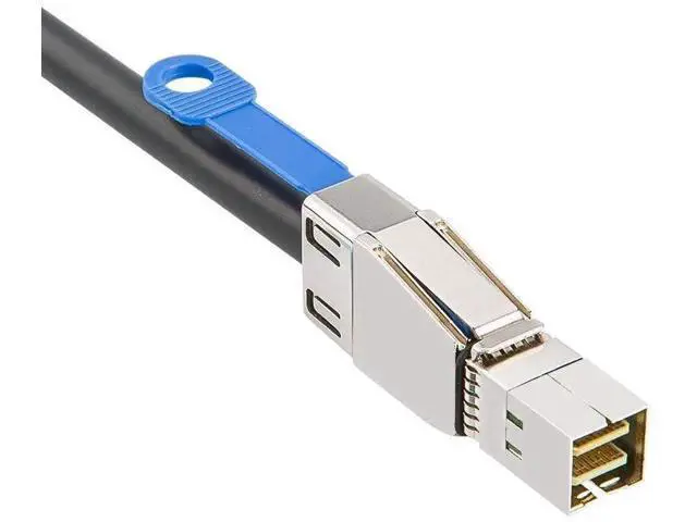 Alt view image 2 of 5 - SFF-8644 to 4 Sata 7 Pin Cable, External Mini SAS HD SFF-8644 to 4 Port SATA Cable, Hard Disk Data Server Raid Cable 1 Meter/ 3.3 FT