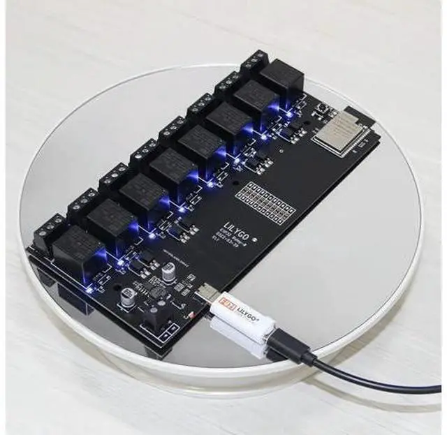 Alt view image 2 of 4 - T-Relay 5V 8 Channel Relay Module ESP32 Wireless Development Board Bluetooth With Optocoupler Isolation For