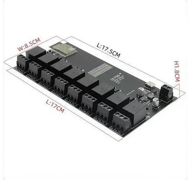 Alt view image 3 of 4 - T-Relay 5V 8 Channel Relay Module ESP32 Wireless Development Board Bluetooth With Optocoupler Isolation For