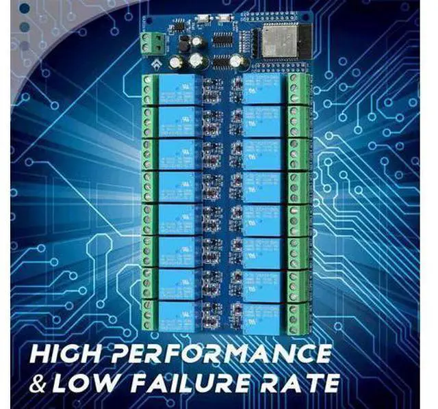 Alt view image 2 of 3 - 3X 16 Channel Relay Module DC5-12V Power Supply ESP32 Development Board ESP32-WROOM Secondary Development Module