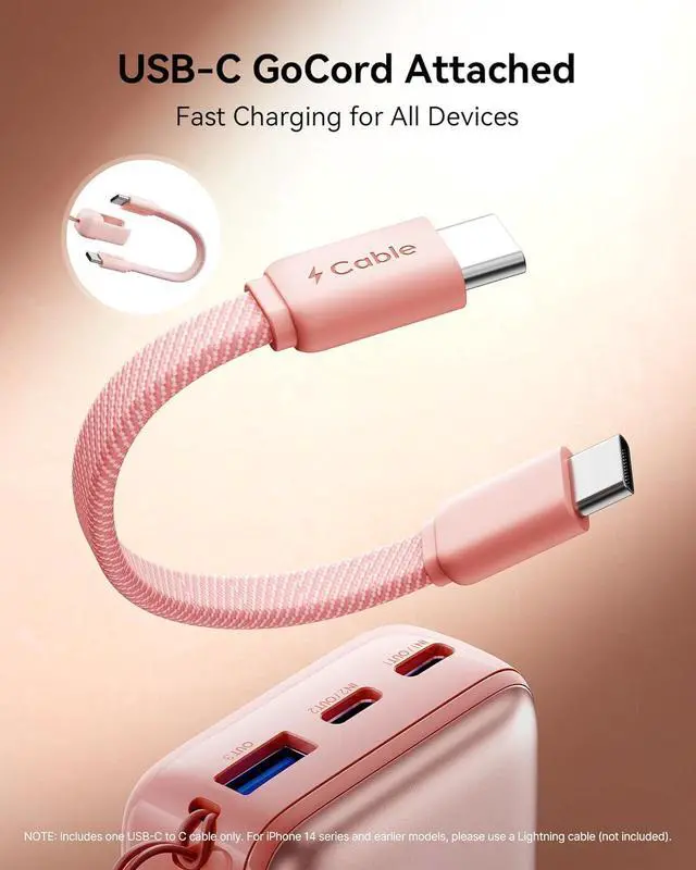 Alt view image 4 of 7 - INIU Pocket Size Portable Charger, Ultra Small 10000mAh 45W PD Power Bank, Fast Charging Battery Pack, Travel Essentials Powerbank for iPhone 17 16 Pro Air, Xiaomi 17 Pro Max 16 15 14, Samsung S24 etc