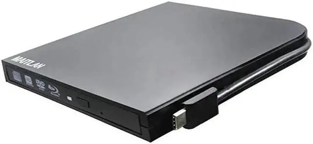 Alt view image 3 of 3 - External 4K UHD HD 3D Blu-Ray Disc Player USB3.0 Type-C USB-C 2-In-1 6X BD-R BD-RE DL BDXL 100GB DVD-R M-Disc Burner Portable Optical Drive for Windows 10 For Mac OS Laptop & Desktop PC