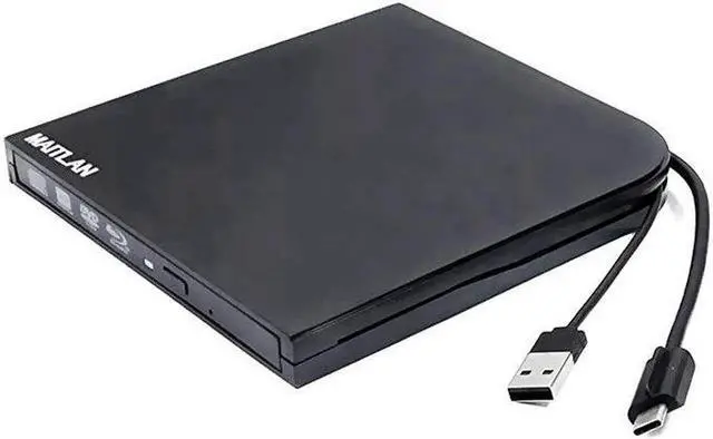 Main image of External 4K UHD HD 3D Blu-Ray Disc Player USB3.0 Type-C USB-C 2-In-1 6X BD-R BD-RE DL BDXL 100GB DVD-R M-Disc Burner Portable Optical Drive for Windows 10 For Mac OS Laptop & Desktop PC