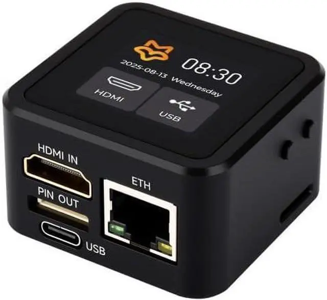 Main image of Luckfox PicoKVM Lightweight IP KVM Remote Management Tool, Supports 1920 × 1080@60fps HDMI Video Input and HID Signal Output for Device Control, with Case and 1.54inch Touch Display
