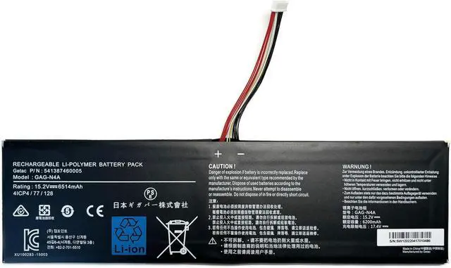 Main image of 15.2V 6514mAh/99WH GAG-N4A Laptop Battery Compatible with Gigabyte Aorus 15 XE5 15G 15P 17G 17H XC Aero 15 XD 17YD