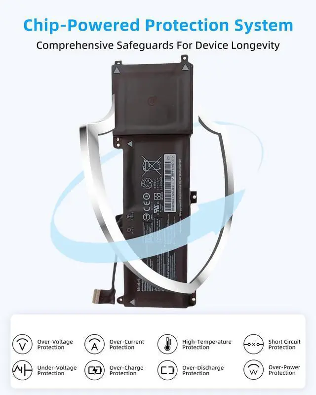 Alt view image 4 of 7 - 46.76Wh SQU-1723 Laptop Battery 4070mAh 11.49V Replacement for Thunderobot GIGABYTE 911 pro/AORUS 15-XA 15-WA 15-W9 15-SA 15 X9 Series SQU-1724 SQU-1904 High Performance