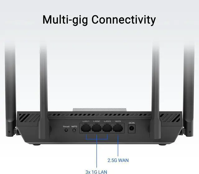 Alt view image 4 of 6 - ASUS RT-BE50, Dual Band Expandable Smart AIMesh B3600 (802.11be), ONE Port 2.5 WAN, THREE 1G Ports, Up to 3 SSID for IoT Device, VPN Compatible and Parental Controls, Black