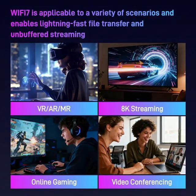 Alt view image 7 of 7 - High Gain WiFi 7 Antenna for GIGABYTE Motherboard New Interface Wi-Fi 6E Antennas B850 Eagle,B860 DS3H,X870 Eagle X870 Gaming,Z890 UD,Z890 Eagle,B550 Eagle Desktop Gaming PC Wireless Wi-Fi Black