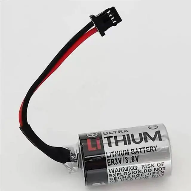 Alt view image 2 of 7 - (5-Pack) LITKEQ 1000mAh ER3V 3.6V PLC Lithium Battery Compatible for Toshiba JZSP-BA01 (with 2 Pin Black Connector)