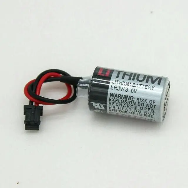 Alt view image 4 of 7 - (5-Pack) LITKEQ 1000mAh ER3V 3.6V PLC Lithium Battery Compatible for Toshiba JZSP-BA01 (with 2 Pin Black Connector)