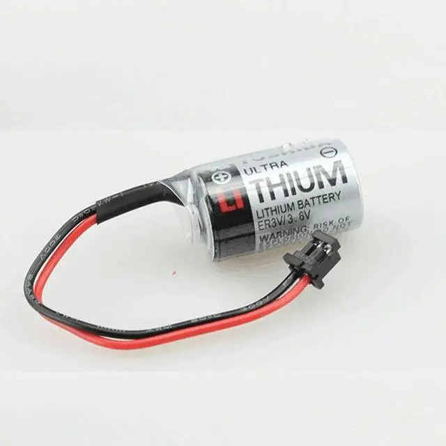 Alt view image 5 of 7 - (5-Pack) LITKEQ 1000mAh ER3V 3.6V PLC Lithium Battery Compatible for Toshiba JZSP-BA01 (with 2 Pin Black Connector)