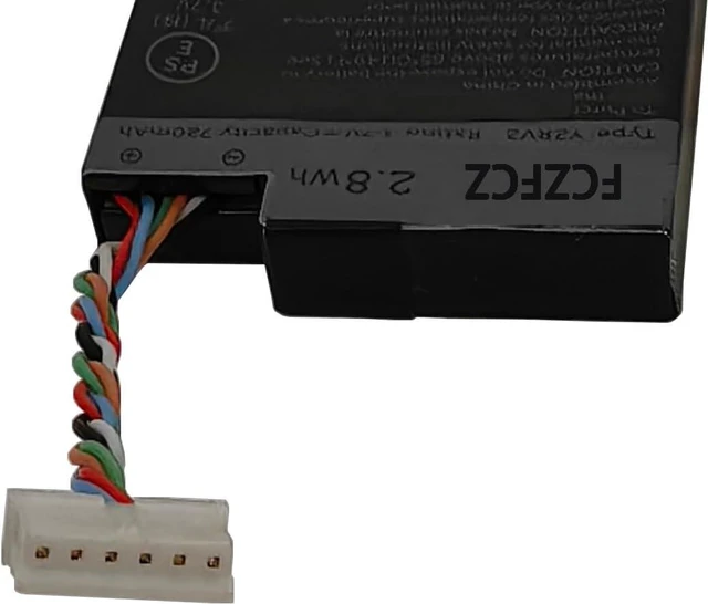Alt view image 3 of 3 - Y2RV2 Battery Replacement for Dell PowerEdge R710 H740P mini R640 R740 R840 R940 Series 3JH35 5FMY4 J2RH2 NWJ48 3.7V 2.8Wh 720mAh