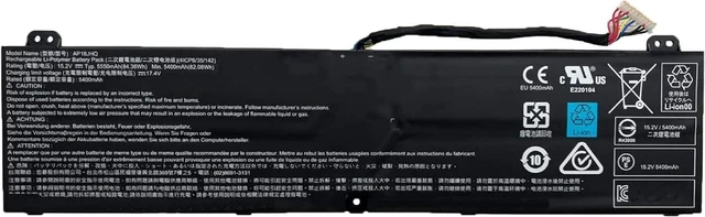 Main image of 15.2V 84.36Wh 5550mAh AP18JHQ KT.00408.001 Batería de Repuesto para computadora portátil Compatible for ACER ConceptD 7 CN715-71 Series