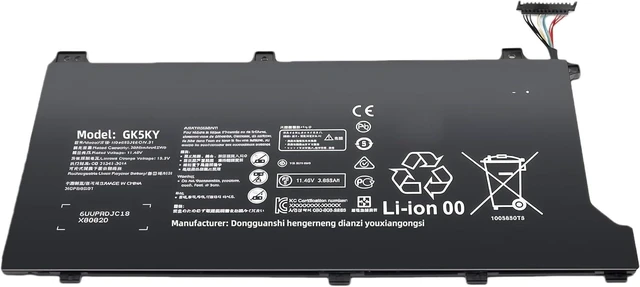 Main image of 41.72Wh HB4593J6ECW 3ICP5/64/84 Replacement Battery for MateBook 13 i7 WRT-W19L WRT-W29 WRT-WX9 for MateBook 13 WRT-W19 11.4V 3660mAh High Performance