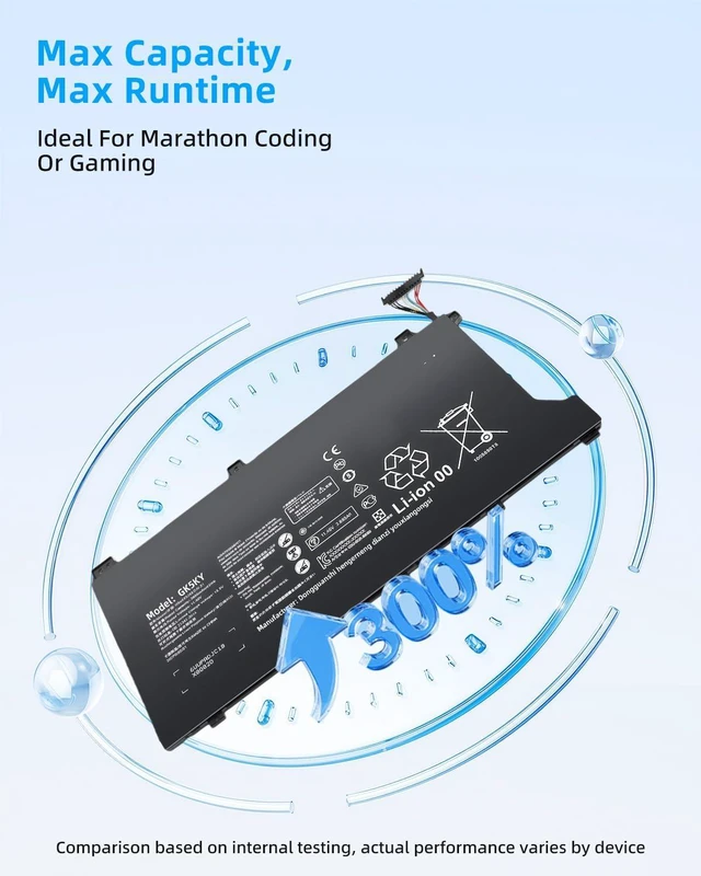 Alt view image 3 of 7 - 41.72Wh HB4593J6ECW 3ICP5/64/84 Replacement Battery for MateBook 13 i7 WRT-W19L WRT-W29 WRT-WX9 for MateBook 13 WRT-W19 11.4V 3660mAh High Performance