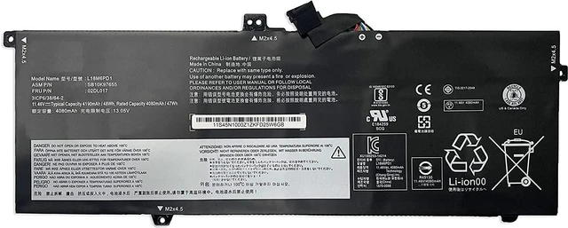 Main image of L18C6PD1 L18M6PD1 11.46V 4190mAh 48Wh Compatible for Lenovo ThinkPad X390 X395 Series SB10K97655 SB10K97657 02DL017 02DL018 02DL019 L18D6PD1 02DL020 02DL026 02DL027
