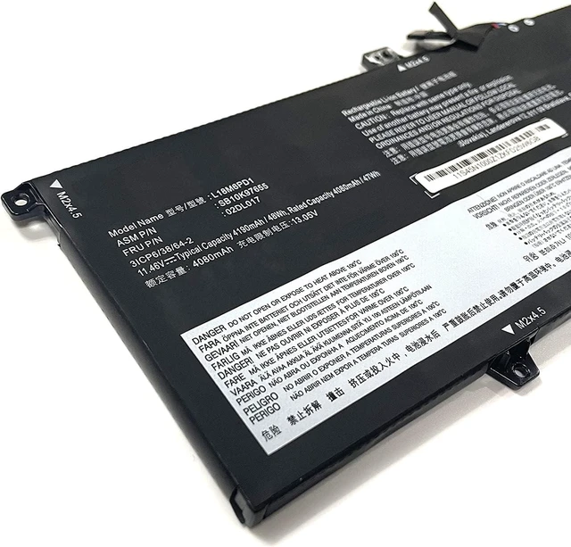 Alt view image 2 of 4 - L18C6PD1 L18M6PD1 11.46V 4190mAh 48Wh Compatible for Lenovo ThinkPad X390 X395 Series SB10K97655 SB10K97657 02DL017 02DL018 02DL019 L18D6PD1 02DL020 02DL026 02DL027