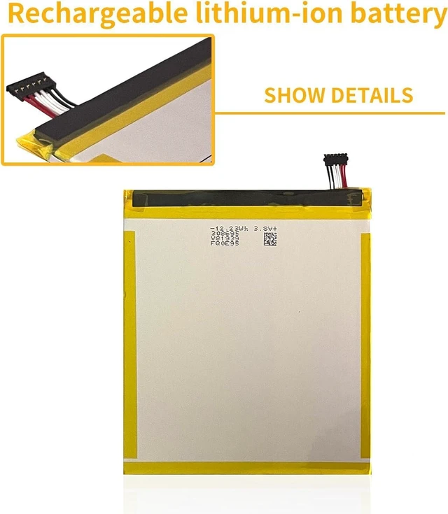 Alt view image 3 of 7 - 3.8V 12.16Wh 3200mAh MC-308695 58-000255 Replacement Battery Compatible for ST28 Tablet (with 8 Pieces Repair Tools)