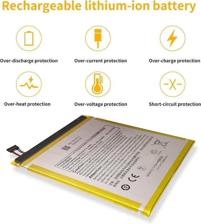 Alt view image 5 of 7 - 3.8V 12.16Wh 3200mAh MC-308695 58-000255 Replacement Battery Compatible for ST28 Tablet (with 8 Pieces Repair Tools)