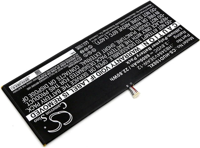 Alt view image 2 of 4 - 6000mAh Tablet Replacement Battery for d-01H,dtab,M2-A04L,Mediapad M2 10.1 LTE